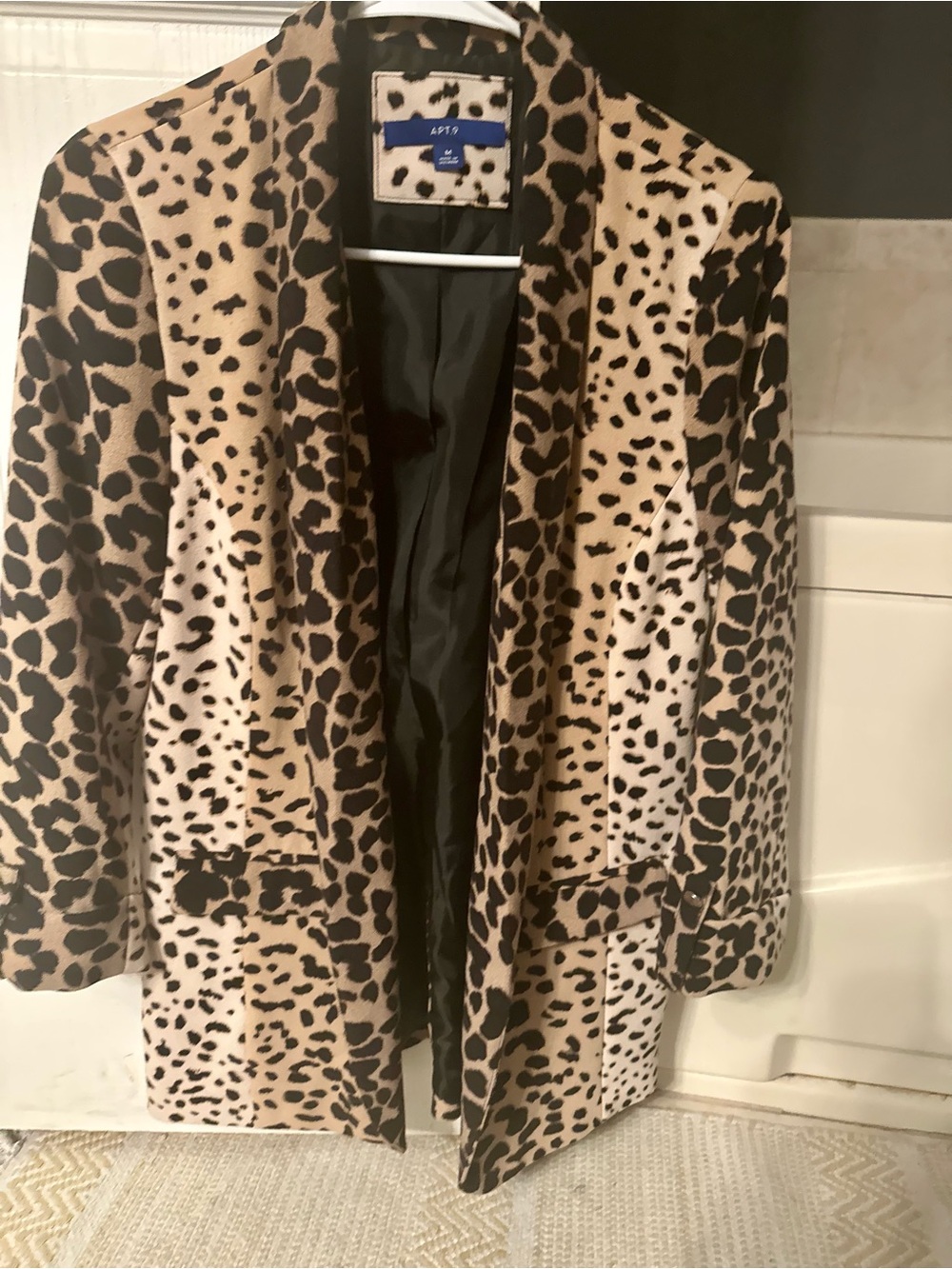 Apt. 9 Leopard Print Blazer in Tan and Black
